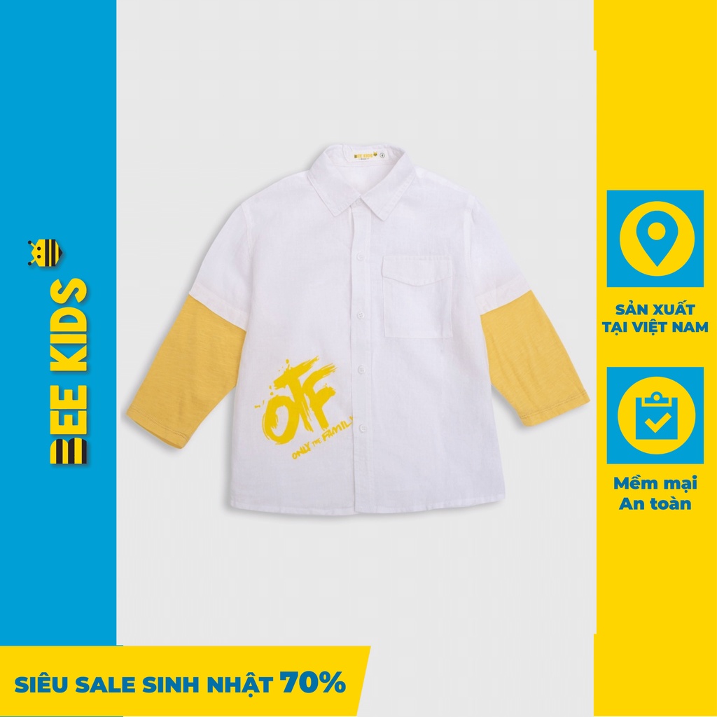 Áo sơ mi bé trai Bee Kids Chất Liệu thô mềm mịn, không bai, không xù (2-6 Tuổi)2AC01409DT