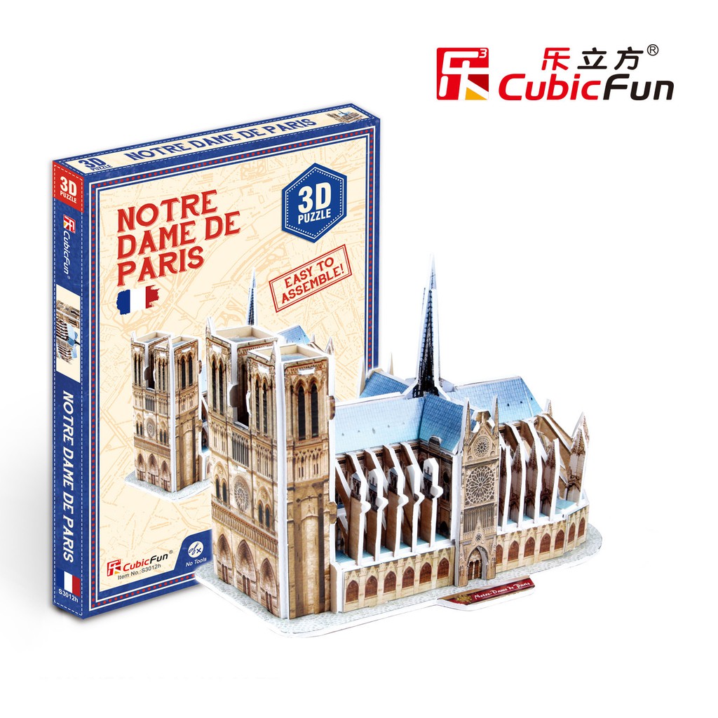 Mô hình lắp ghép 3D Cubic Fun - Nhà thờ Đức bà Paris