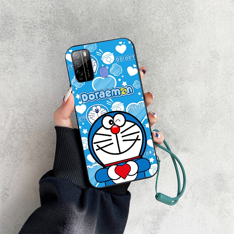 Ốp Điện Thoại Họa Tiết Hoạt Hình Pikachu Kèm Dây Đeo Cho Itel S16 Vision 1 Pro