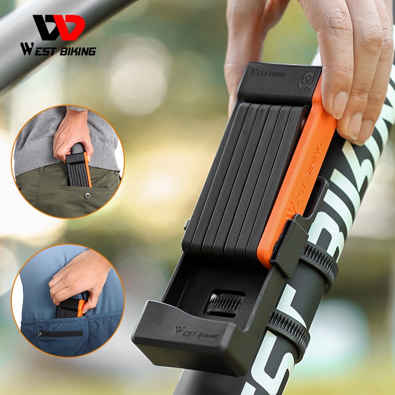 Khóa xe đạp mini WEST BIKING bằng hợp kim thép chống trộm