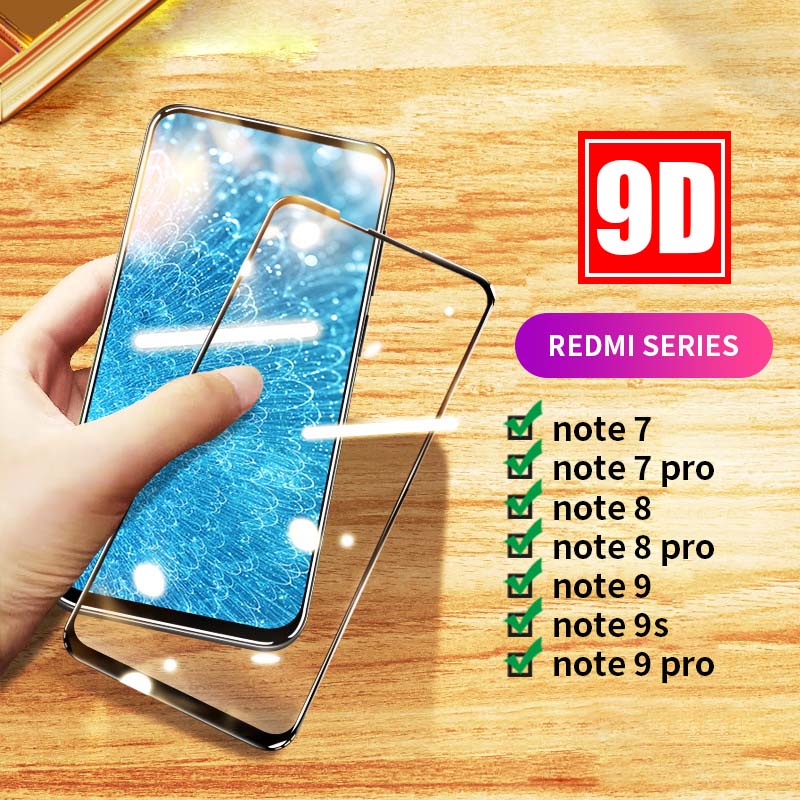 Kính Cường Lực 9D Bảo Vệ Toàn Màn Hình Cho Xiaomi Redmi Note 11 10 9 8 7 9s Pro POCO X2 X3 NFC Pro 4G 5G