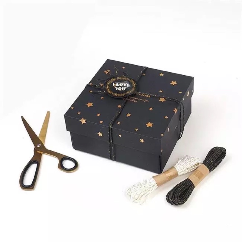 Set 12 bó dây thừng giấy có sợi kim tuyến đủ màu trang trí hộp quà, thiệp, nguyên liệu handmade