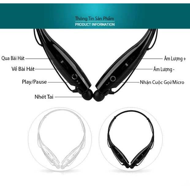 Tai Nghe Nhét tai HBS 730 kết nối Bluetooth 4.2 không dây âm thanh sống động chất lượng cao