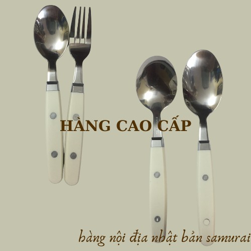 💖 FREESHIP 💖 Set 8 thìa dĩa inox cao cấp cán nhựa ABS Nhật Bản