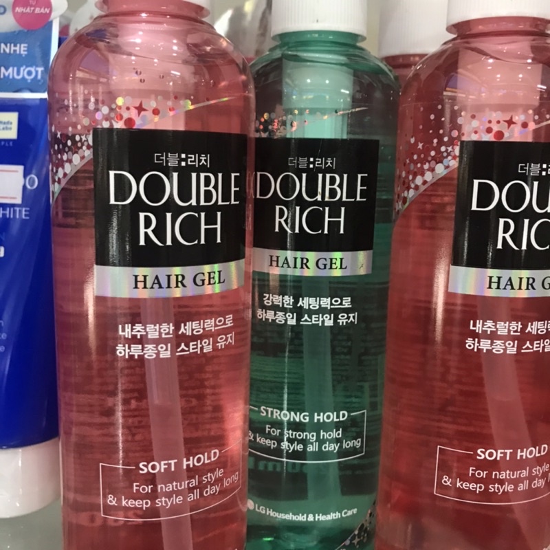 Gel Tạo kiểu Tóc DOUBLE RICH Giữ Nếp Tự Nhiên 250ml