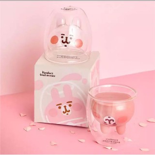 Ly thủy tinh hình chó/ thỏ cute 2 lớp