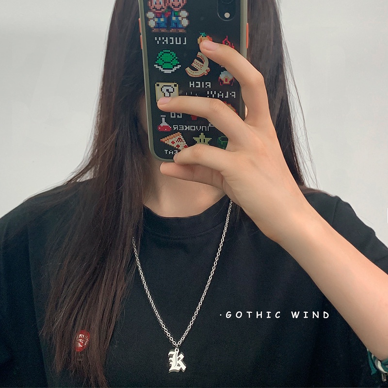 Thời Trang vòng cổ Mặt Chữ Phong Cách Hip Hop Gothic Cá Tính Cho Nam Và Nữ