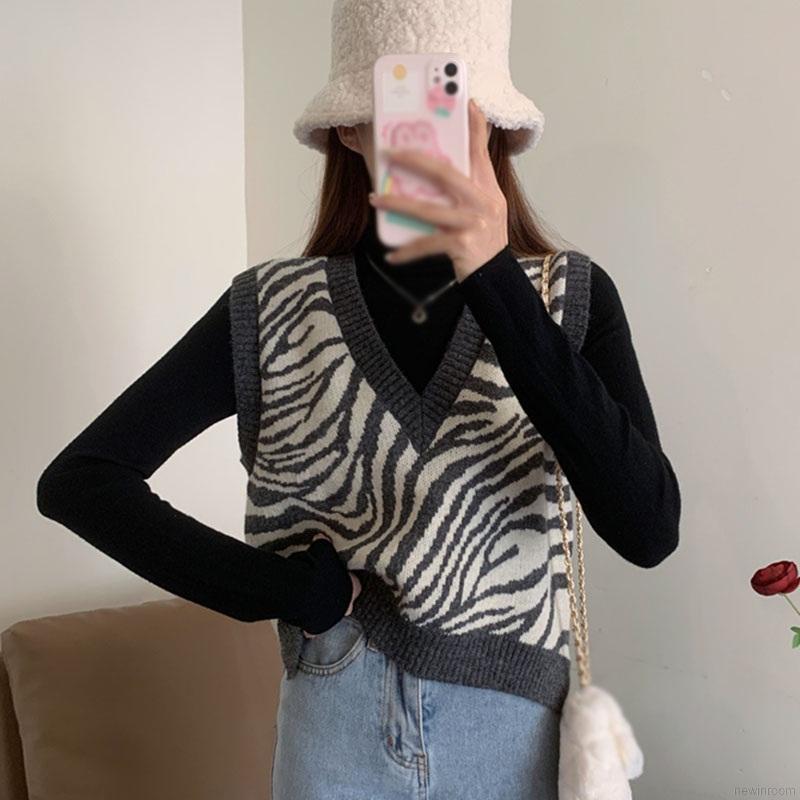 Áo Khoác Không Tay Họa Tiết Sọc Thời Trang Cho Nữ | BigBuy360 - bigbuy360.vn