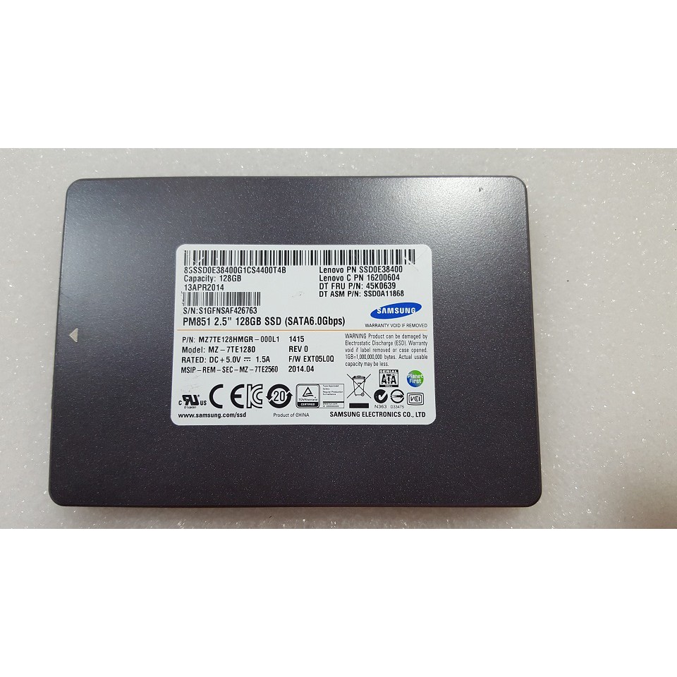 Ổ cứng laptop 2,5icnh dung lượng 128GB SSD Samsung PM851