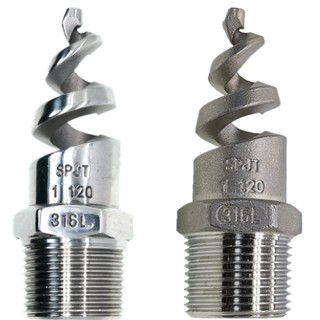 Đầu phun xòe dạng xoắn ốc phi 21mm Inox 316L