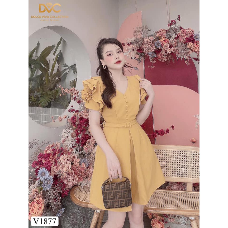VÁY XÒE TAY HOA - HÀNG THIẾT KẾ DVC | BigBuy360 - bigbuy360.vn
