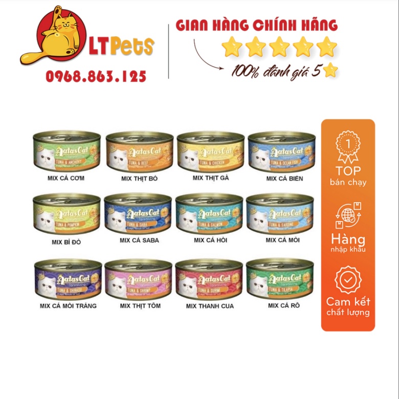 PATE AATAS CAT CHO MÈO 80G (20 VỊ)