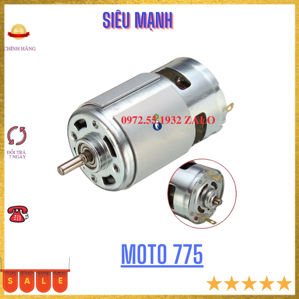 Moto 775 chạy điện 12v cực khỏe tốc độ 4000 công suất 150w