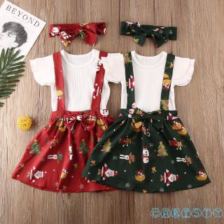 Set váy Giáng sinh + băng đô dễ thương cho bé gái