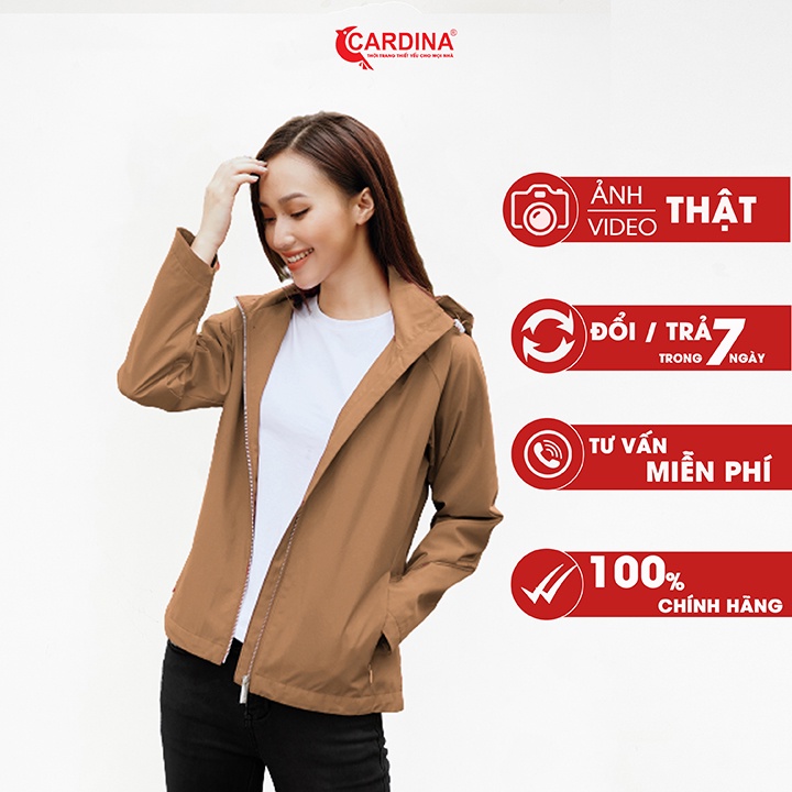 Áo Jacket Nữ 𝐂𝐀𝐑𝐃𝐈𝐍𝐀 2 Lớp Cao Cấp Chống Nước Chống Nhăn Cản Gió Kiểu Dáng Trẻ Trung JF