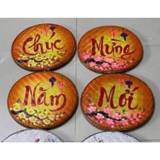 Mẹt vẽ thủ công trang trí Tết