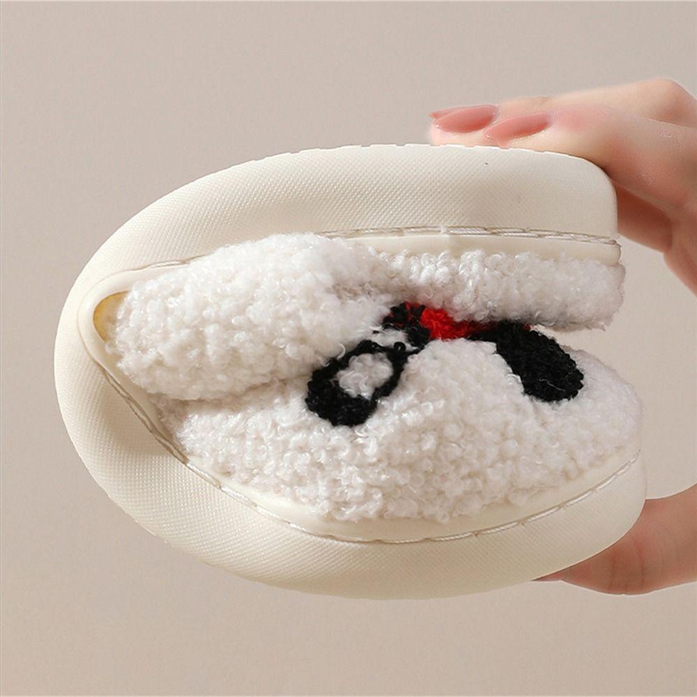 .Dép Bông Mềm Chống Trượt Hình Thỏ Đáng Yêu Cho Cặp Đôi