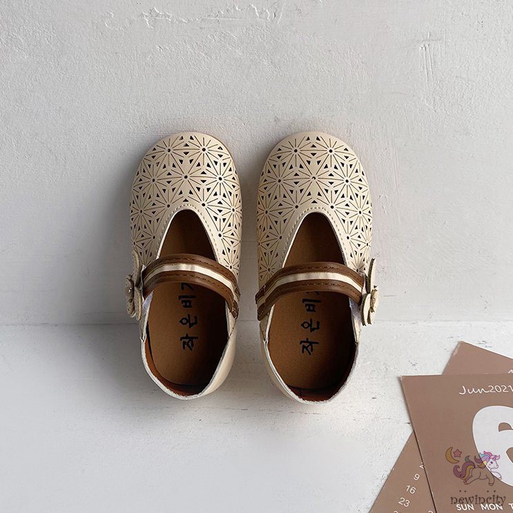 Giày da mềm mại phong cách công chúa Hàn Quốc đáng yêu cho bé gái