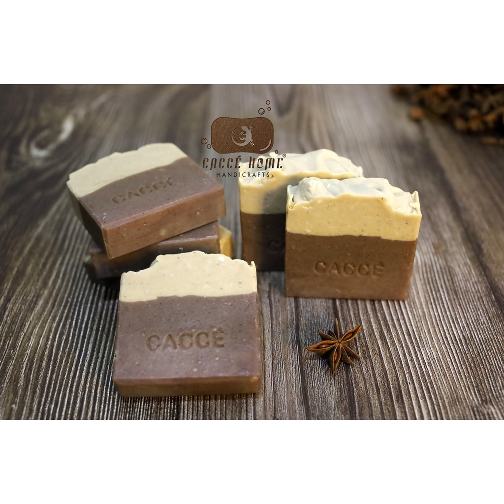 Xà phòng quế da hỗn hợp hoa hồi tinh dầu quế Caccé Home (Handmade soap- xà phòng handmade)