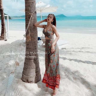 Set đồ Thổ Cẩm Boho tặng cài tóc