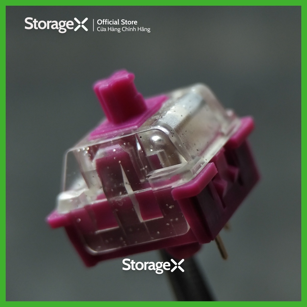 Công tắc bàn phím cơ Switch lube sẵn Akko CS Wine Red - Linear, lực nhấn 43gf dành cho bàn phím cơ có Hotswap