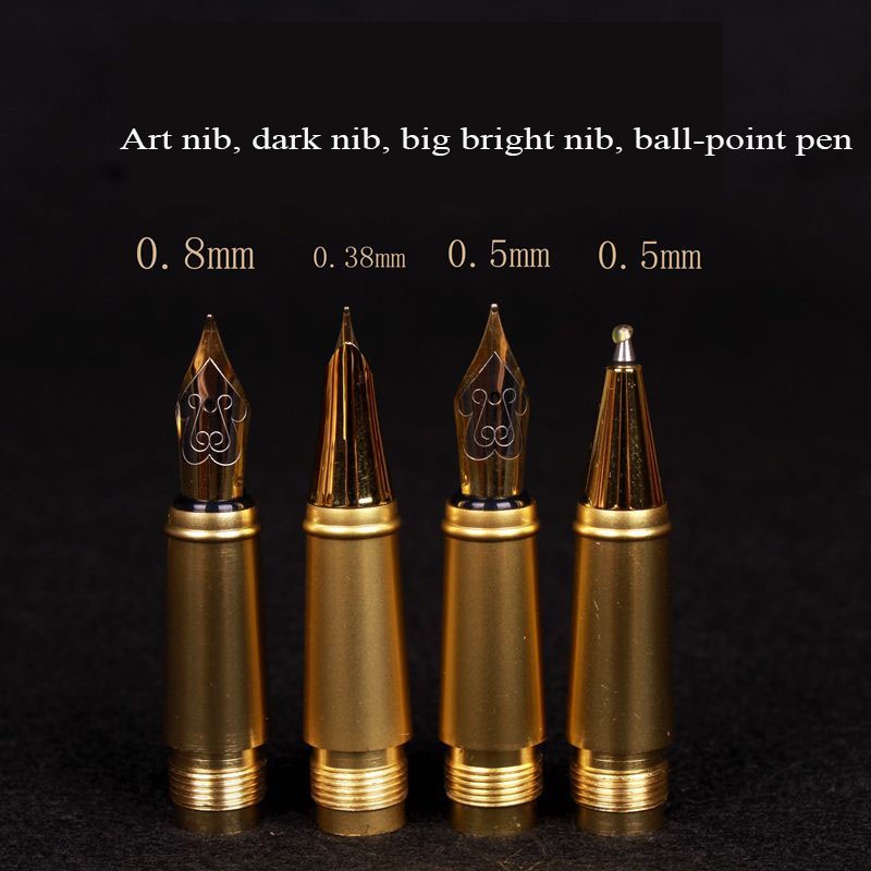 1 Set Bút Máy Kiểu Dáng Cổ Điển Trơn Tru Dùng Làm Quà Tặng Cho Học Sinh/Văn Phòng
