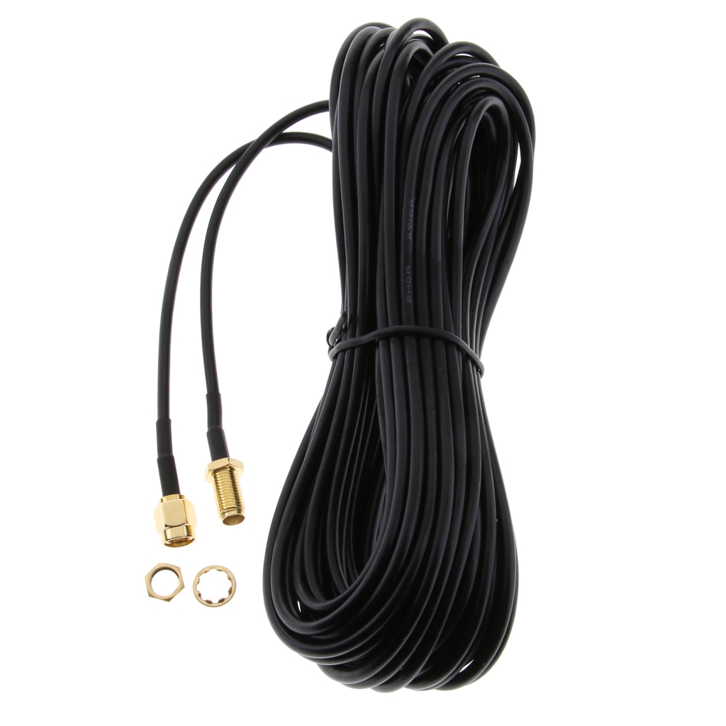 Dây cáp jack cắm RP-SMA ghép nối chuyển đổi có đai bọc 10m cho Wifi WLAN