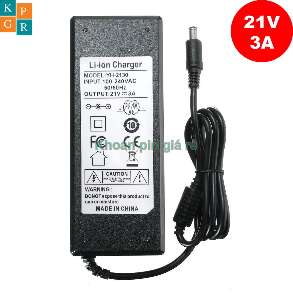 Sạc 5S 3A 18V (21V) dùng cho pin Li-ion 3.7V Adapter DC (Có quạt) CKS-21-3000