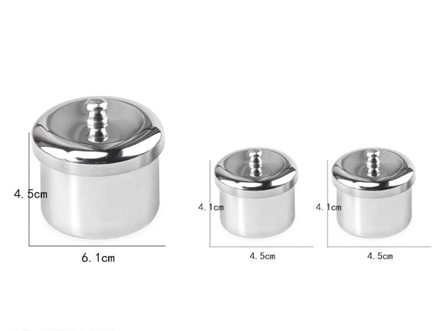 Bộ 3 cái ly inox đựng lưu Huỳnh và bột đắp làm tay nail