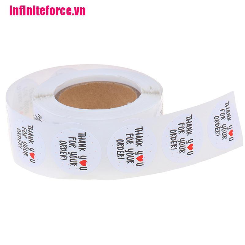 Set 500 Miếng Dán In Chữ Thank You For Your Order