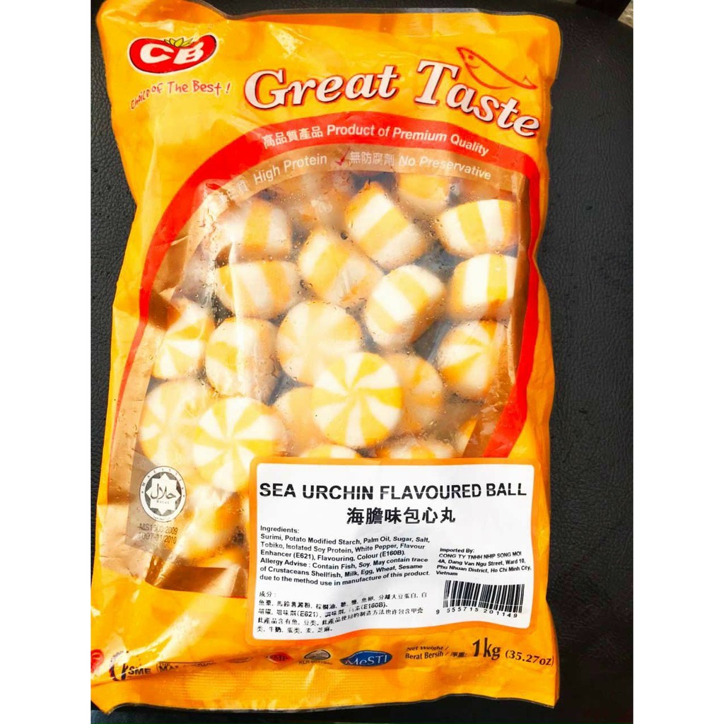 Viên Trứng cá hồi, Bánh bao nhím sọc, cua huỳnh đế, cá hồi sandwich, cua cuộn, đậu hủ hải sản...