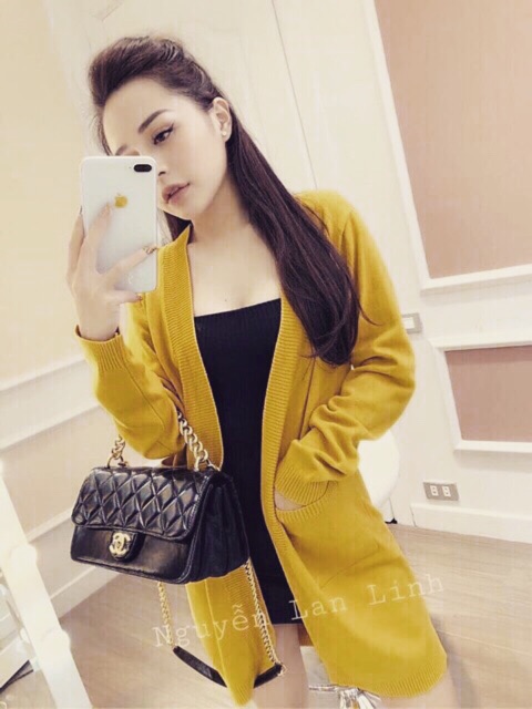 Áo khoác len dệt kim chất dày dặn mịn tay | BigBuy360 - bigbuy360.vn