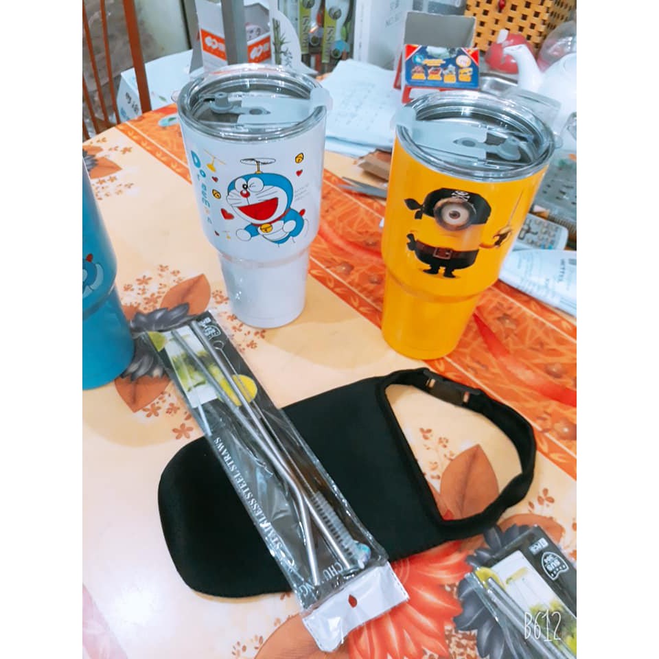 LY GIỮ NHIỆT THÁI LAN 900ML (LOẠI 1)  +TÚI + 2 ỐNG HÚT + THANH CỌ RỬA. GIAO MẪU NGẪU NHIÊN. | BigBuy360 - bigbuy360.vn