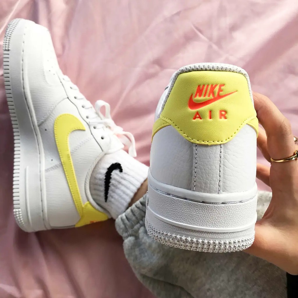 Nike Air Force 1 Chính Hãng FREESHIP Giày Nike Nữ Auth - Nike AF1 Light Citron Mango Chính Hãng