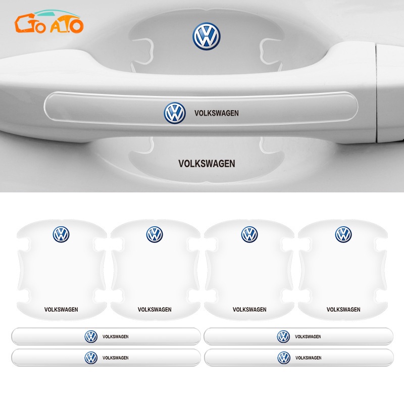 GTIOATO Bộ Bảo Vệ Tay Nắm Cửa ô Tô Trong Suốt Bộ Bảo Vệ Bát Cửa Gương Hậu Xe HơI MiếNg DáN ChốNg XưỚC Phụ KiệN Ô Tô Cho Volkswagen Tiguan Beetle Polo Teramont Scirocco Santana Passat Jetta TCross Touareg