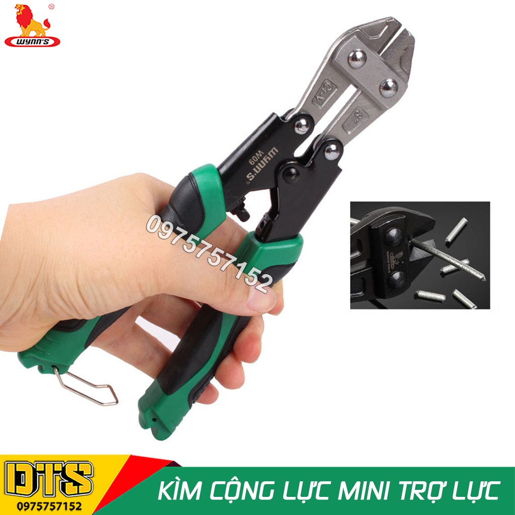 Kìm cộng lực mini trợ lực, kìm cắt sắt WYNN’S 8 inch/ 210mm, cắt dây thép chuyên nghiệp, kềm cộng lực tay công nghiệp