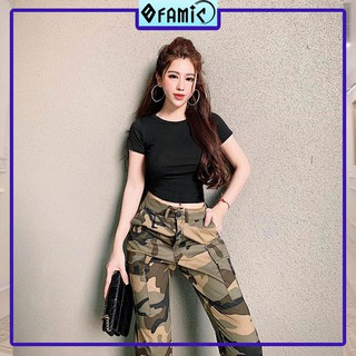 Set đồ bộ ❤️𝑭𝑹𝑬𝑬𝑺𝑯𝑰𝑷❤️ Giảm 5K khi nhập mã [ AO CROPTOP ] Set Bộ Thời Trang Gồm Áo Crtop + Quần Lính Vải Bố