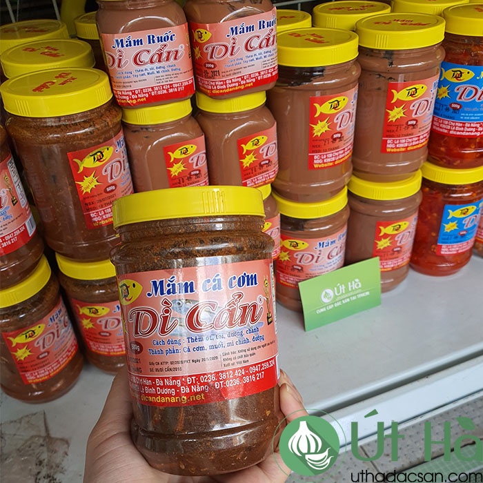 Mắm Cá Cơm Dì Cẩn Hủ 500gr Mắm Cái Đặc Sản Chính Gốc Đà Nẵng Hương Vị Đậm Đà Thơm Ngon - Út Hà Đặc Sản