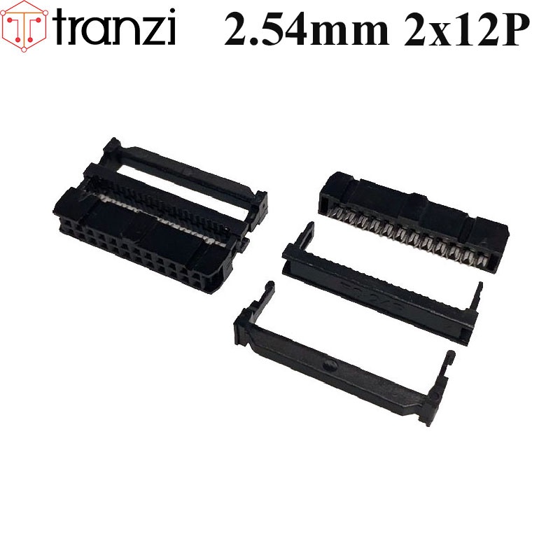 Đầu dập cáp 2.54mm IDE IDC 2x12P FC đen - túi 5 cái