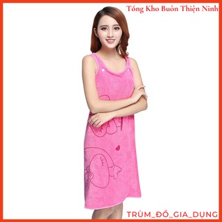 Khăn tắm choàng 2 trong 1 cotton mềm mịn