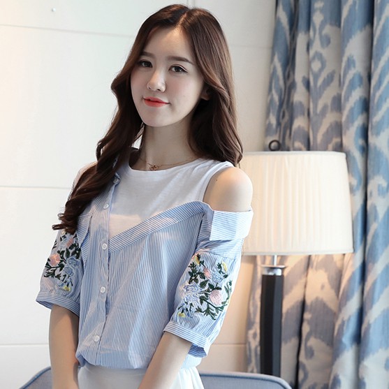 Áo kiểu thiết kế hở một bên vai thời trang nữ tính