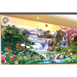 Tranh đính đá phong cảnh y8127, kt 160x70cm