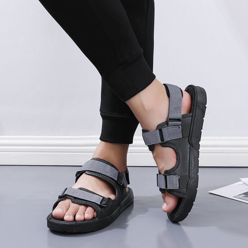 Giầy Sandal Nam 2 Quai Trơn - quai hậu nam học sinh 2 quai ngang Trơn Mẫu Mới 2021