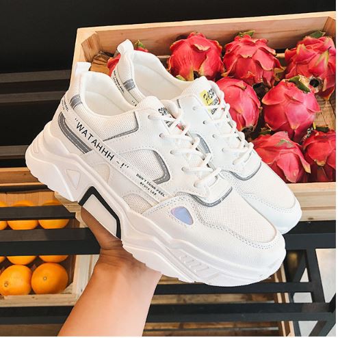 Giày Thể Thao Sneaker WATAHHH Trắng Free Ship Giày Tăng Chiều cao 5cm, Giày Cao cấp