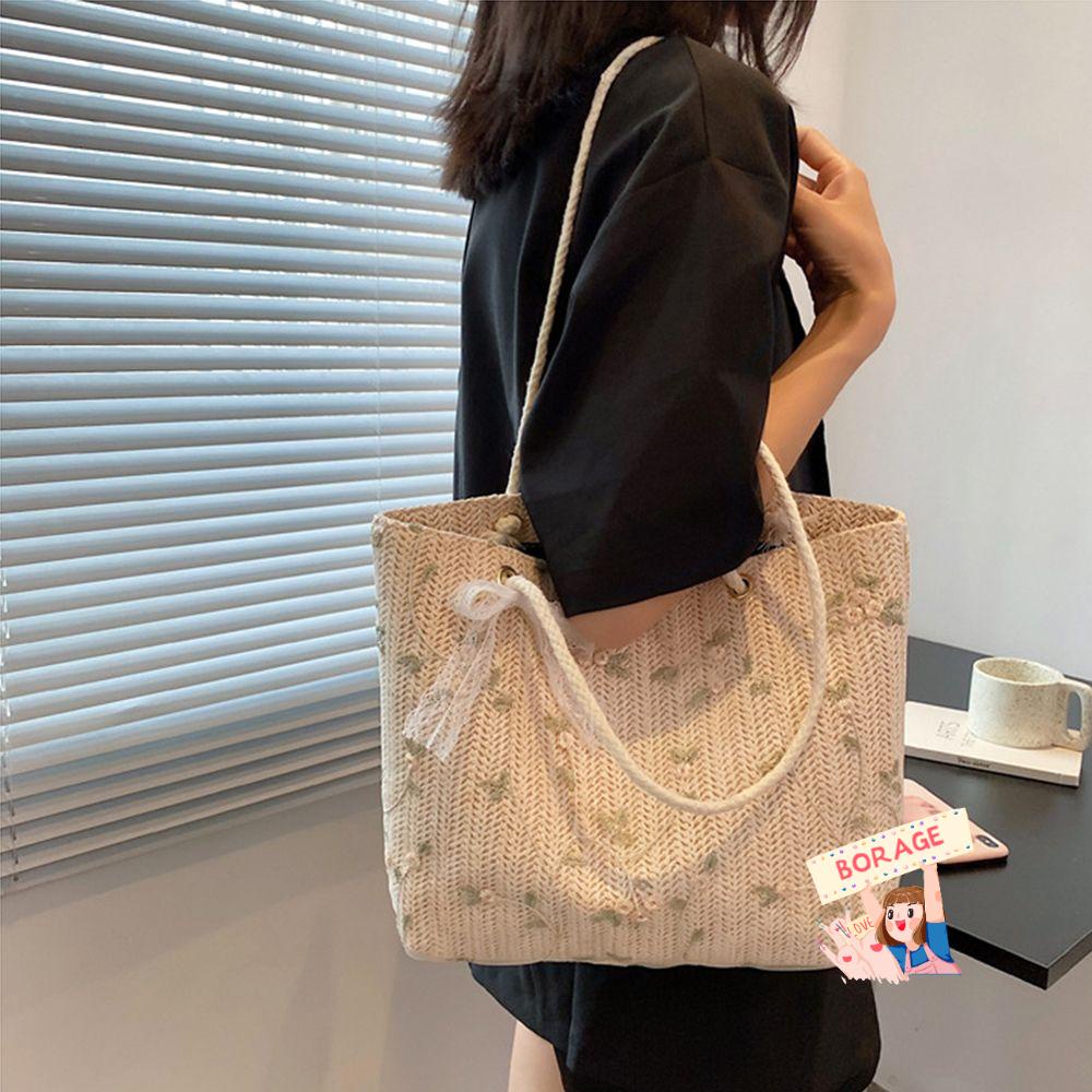 Túi Xách Đan Cói Cỡ Lớn Thời Trang Cho Nữ