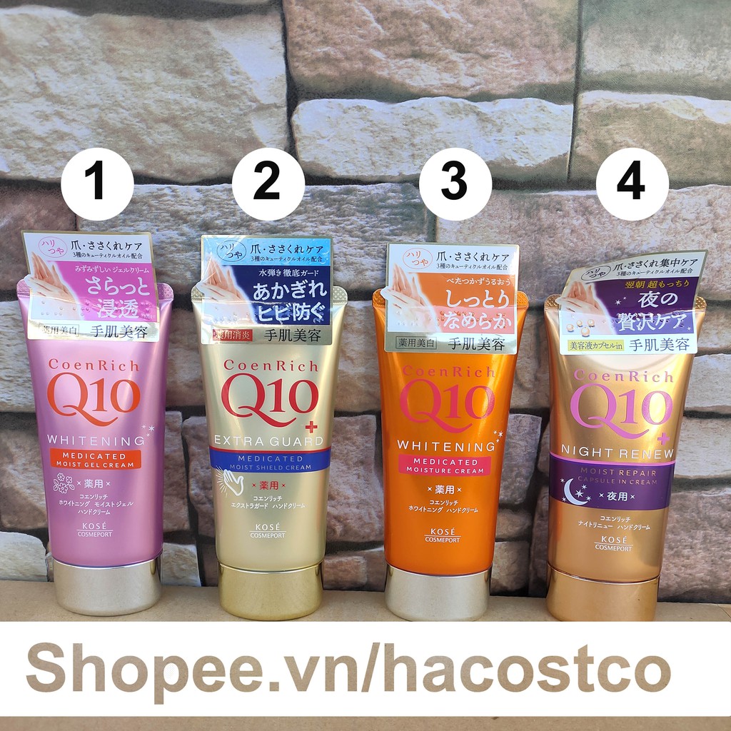 [Mã COS1904 giảm 8% đơn 300K] Kem Dưỡng Da Tay Kose Coenrich Q10 Nhật bản whitening , night renew , extra guard 80g | BigBuy360 - bigbuy360.vn