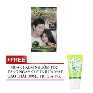 Kem nhuộm tóc bạc Carebeau Thái tặng sữa rửa mặt gạo Thái