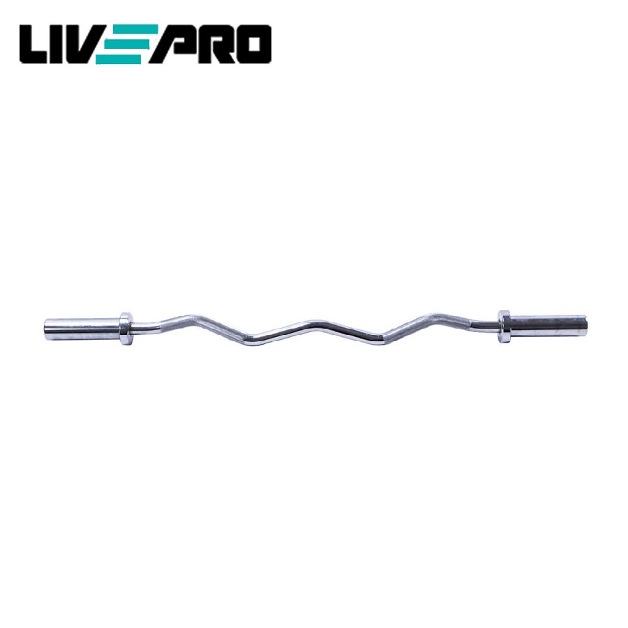 Thanh đòn tạ cong EZ chuẩn cao cấp Olympic Livepro Chính Hãng 4′ OLYMPIC EZ-CURL BAR 10Kg/ 1.2M BAR LP8053