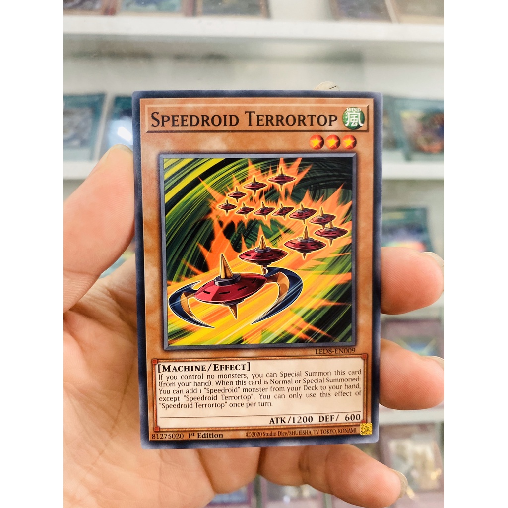 Thẻ Bài YugiOh! Mã LED8-EN009 - Speedroid Terrortop - Common - 1st Edition
