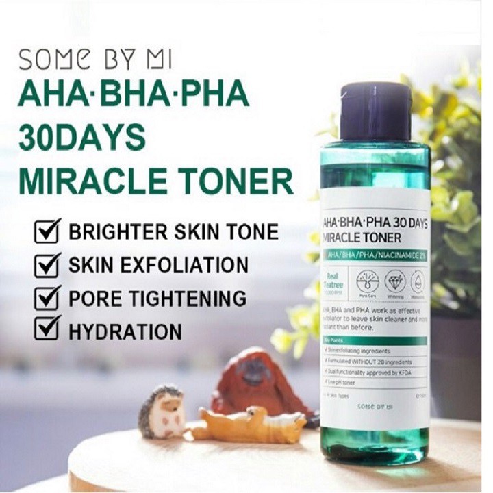 Nước Hoa Hồng Giảm Mụn Some By Mi AHA BHA PHA 30 Days Miracle Toner 150ml